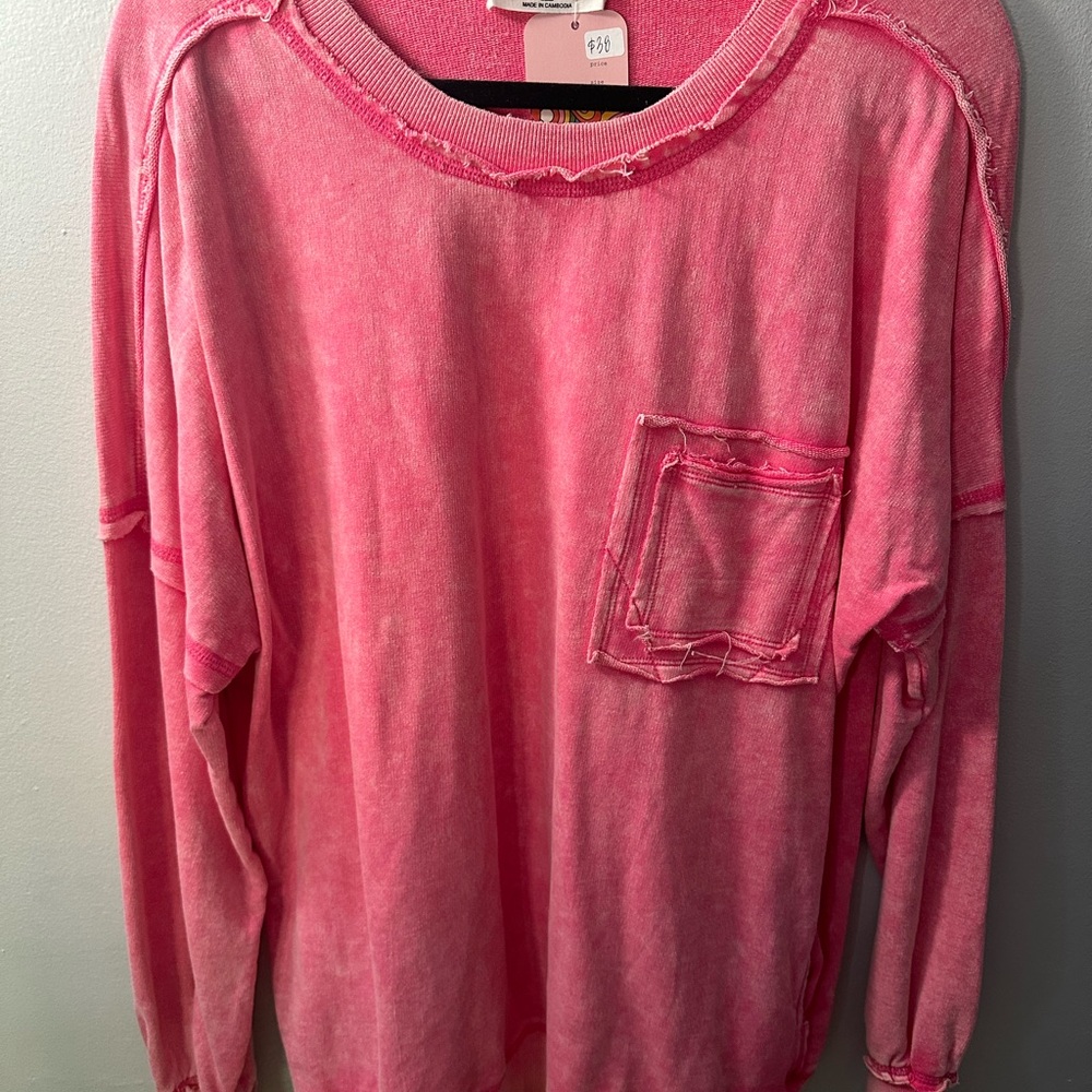 Zenana Outfitters Vibrant Pink Knit Top